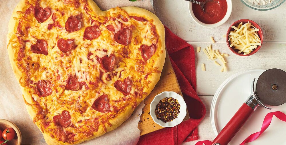 Heart Shaped Pizza