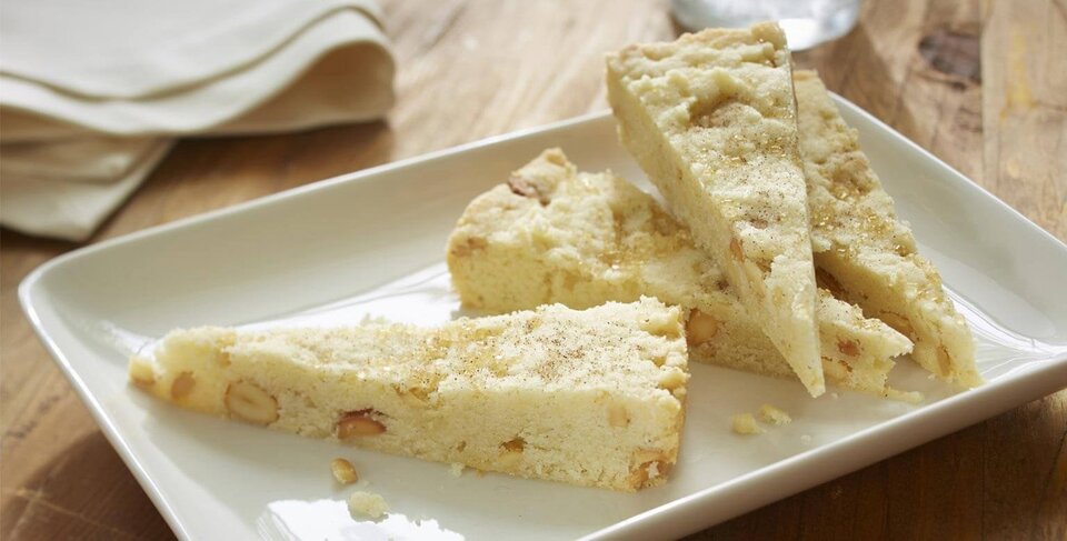 Cashew Cardamom Shortbread Wedges